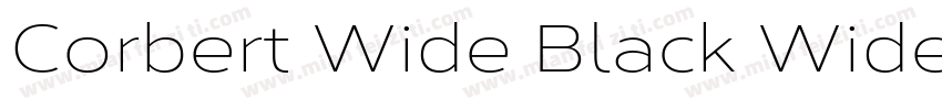 Corbert Wide Black Wide字体转换